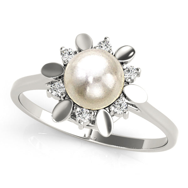 Pearl Gemstone Fashion Ring · 0.06 ct tw