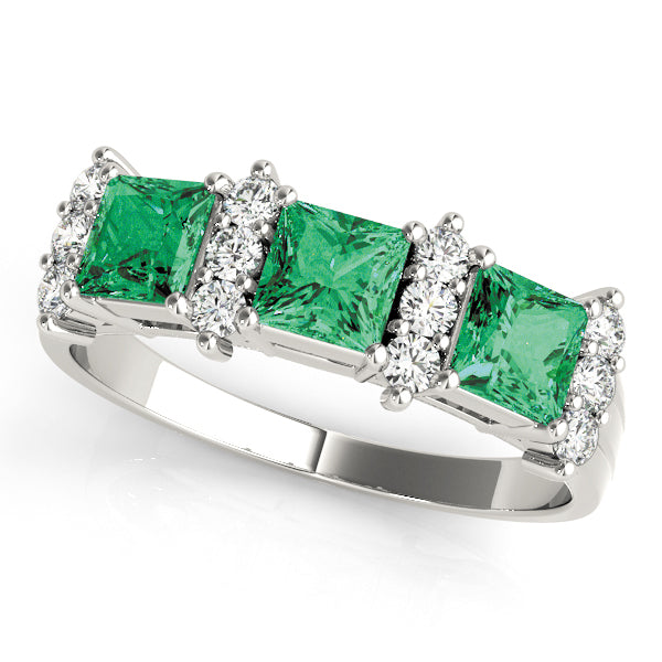 Square Princess & Cushion Gemstone Fashion Ring · 0.24 ct tw