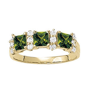 Square Princess & Cushion Gemstone Fashion Ring · 0.24 ct tw