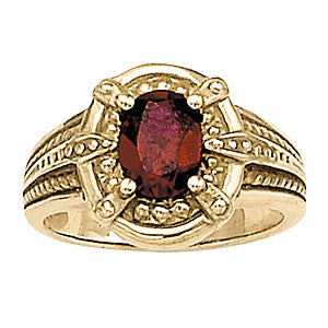 Oval Gemstone Fashion Ring