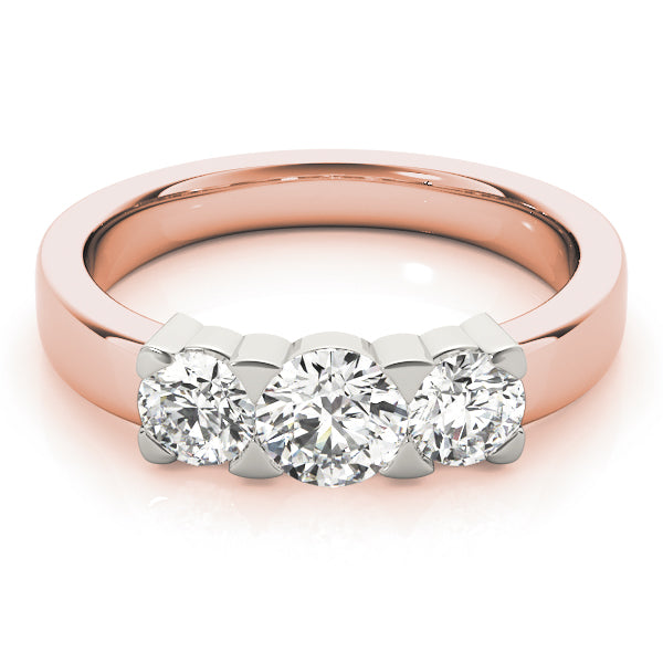 Round Three-Stone Diamond Engagement Ring · 0.49 ct tw