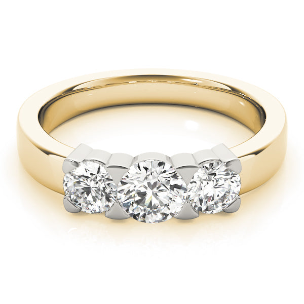 Round Three-Stone Diamond Engagement Ring · 0.49 ct tw