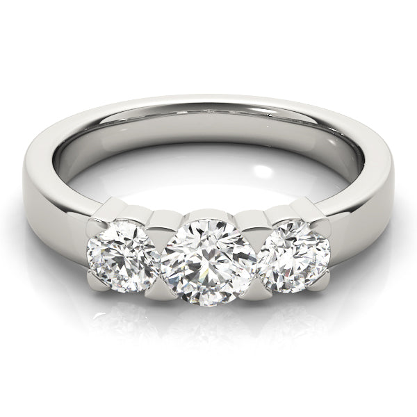 Round Three-Stone Diamond Engagement Ring · 0.49 ct tw