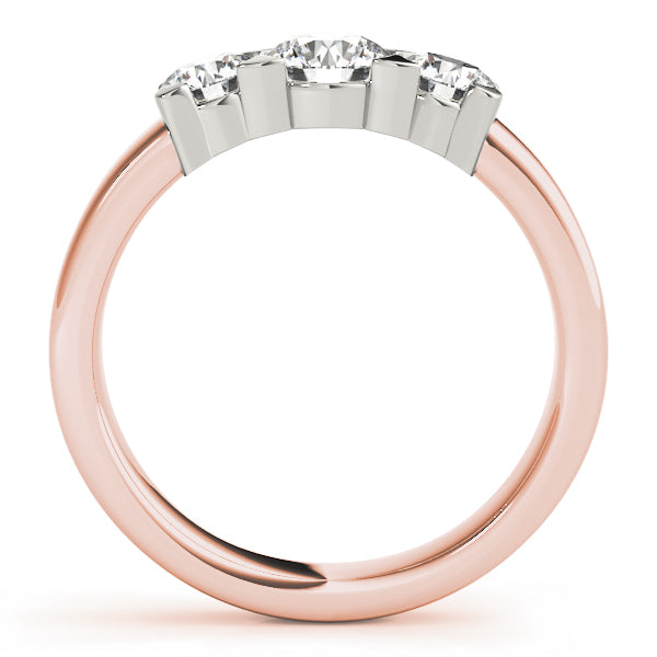 Round Three-Stone Diamond Engagement Ring · 0.49 ct tw