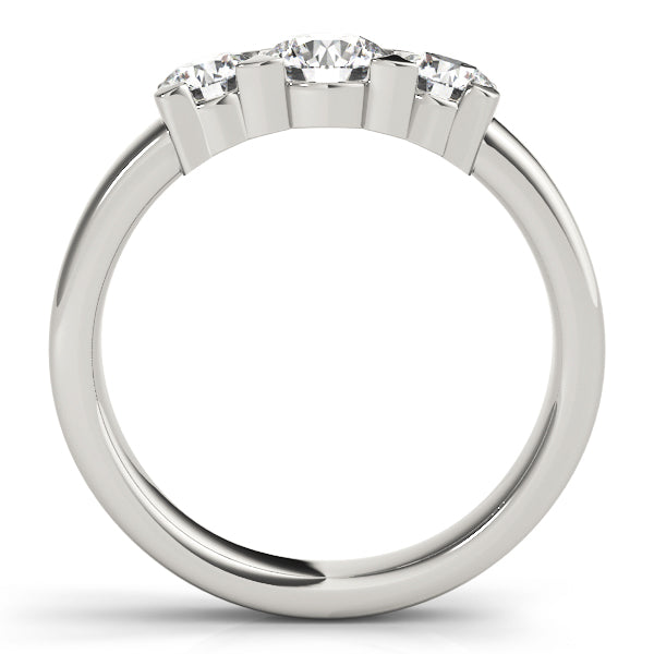 Round Three-Stone Diamond Engagement Ring · 0.49 ct tw