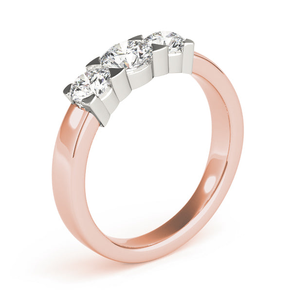 Round Three-Stone Diamond Engagement Ring · 0.49 ct tw