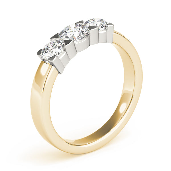 Round Three-Stone Diamond Engagement Ring · 0.49 ct tw