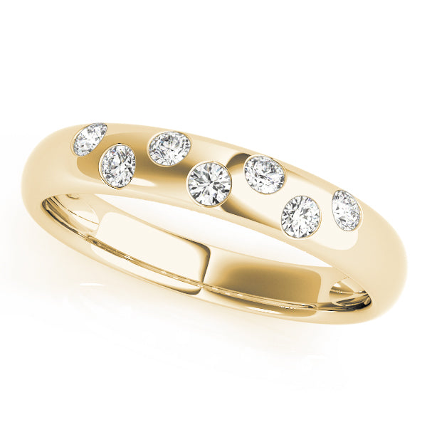 Bezel Set Diamond Wedding Band · 0.14 ct tw