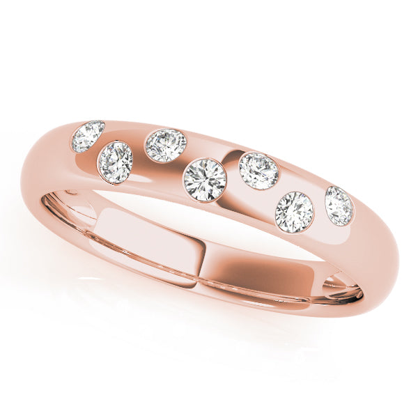Bezel Set Diamond Wedding Band · 0.14 ct tw
