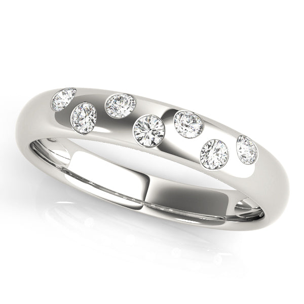 Bezel Set Diamond Wedding Band · 0.23 ct tw