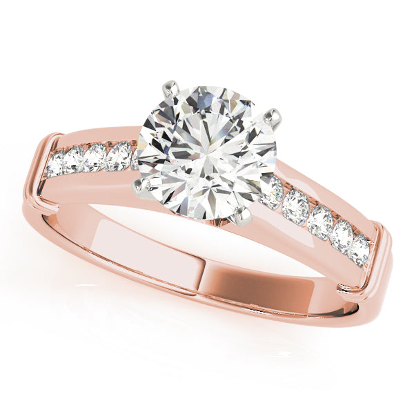 Single Row Channel Set Diamond Engagement Ring · 0.24 ct tw