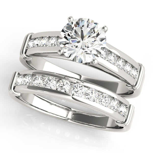 Single Row Channel Set Diamond Engagement Ring · 0.24 ct tw