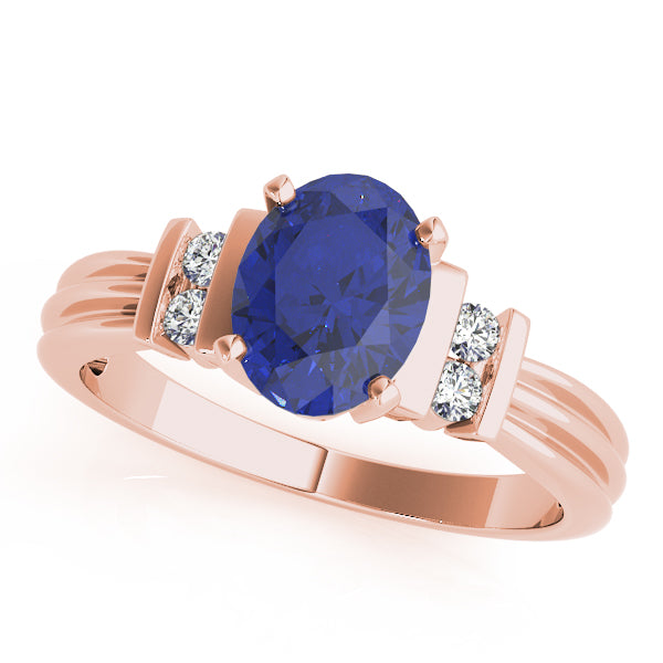 Oval Gemstone Fashion Ring · 0.10 ct tw