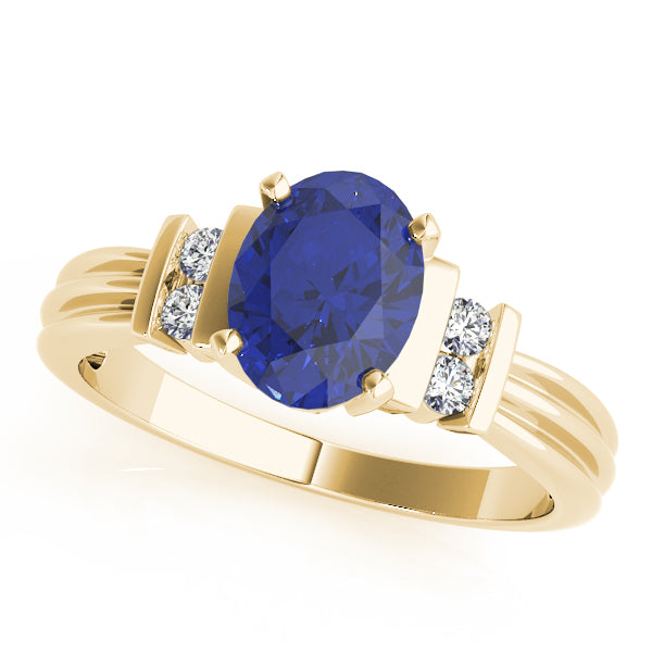 Oval Gemstone Fashion Ring · 0.10 ct tw