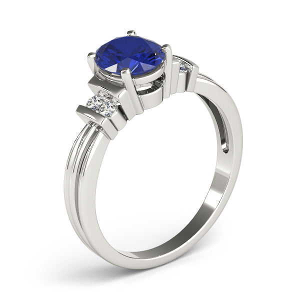 Oval Gemstone Fashion Ring · 0.10 ct tw