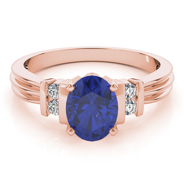 Oval Gemstone Fashion Ring · 0.10 ct tw