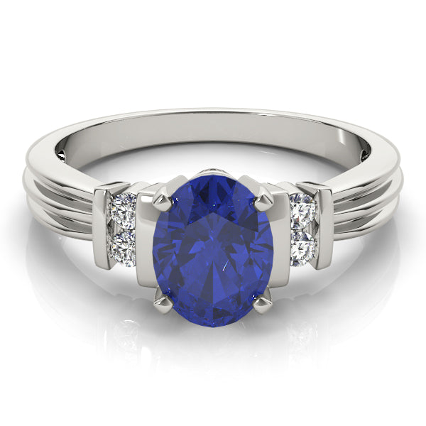 Oval Gemstone Fashion Ring · 0.10 ct tw
