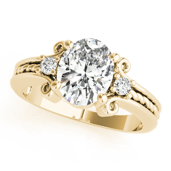 Oval Gemstone Fashion Ring · 0.10 ct tw