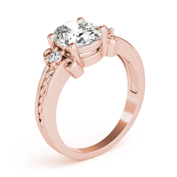 Oval Gemstone Engagement Ring · 0.10 ct tw