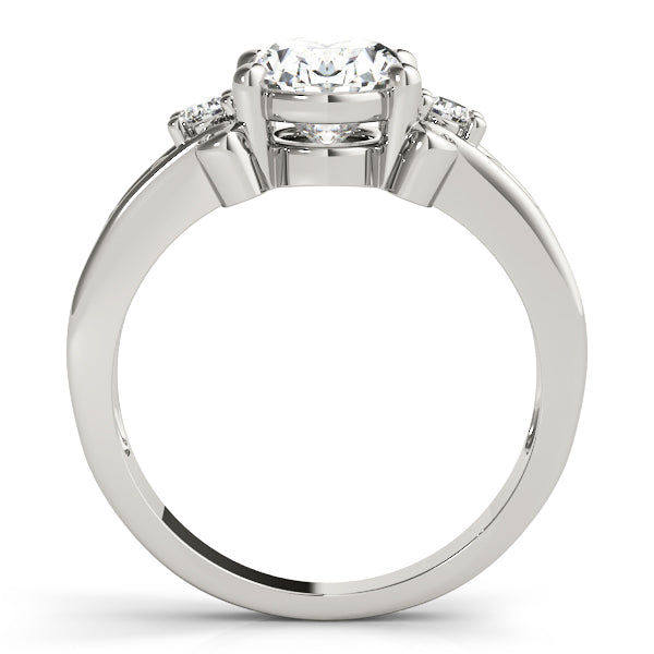 Oval Gemstone Engagement Ring · 0.10 ct tw