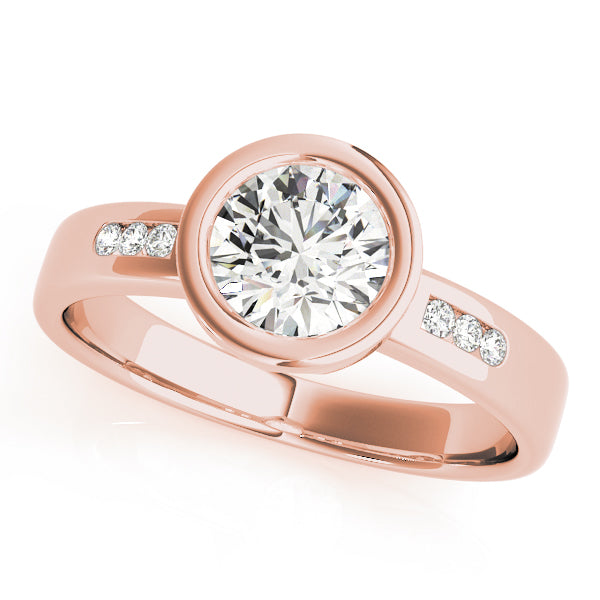 Round Single Row Channel Set Diamond Engagement Ring · 0.34 ct tw