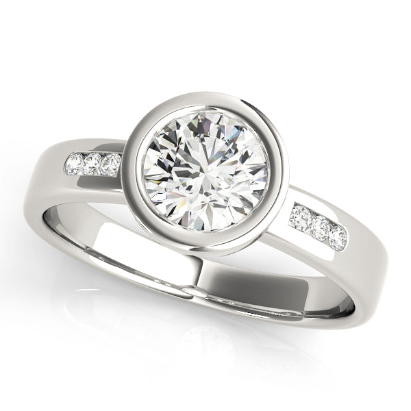 Round Single Row Channel Set Diamond Engagement Ring · 0.34 ct tw