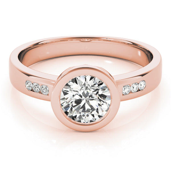 Round Single Row Channel Set Diamond Engagement Ring · 1.09 ct tw
