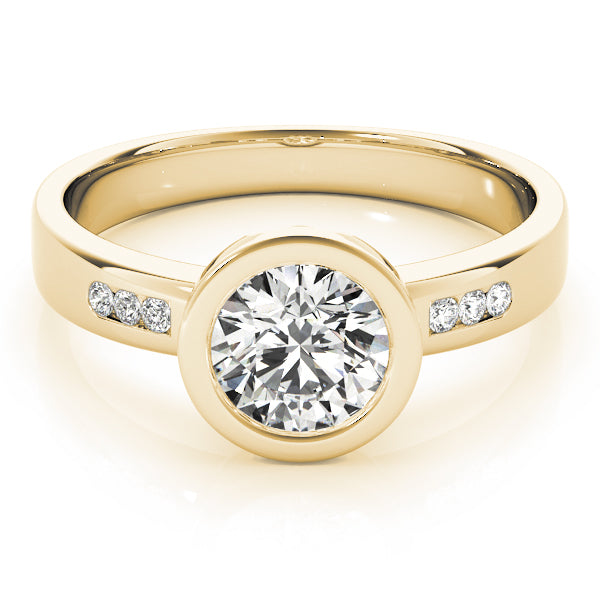 Round Single Row Channel Set Diamond Engagement Ring · 1.09 ct tw
