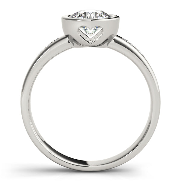 Round Single Row Channel Set Diamond Engagement Ring · 1.09 ct tw