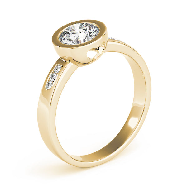 Round Single Row Channel Set Diamond Engagement Ring · 0.34 ct tw