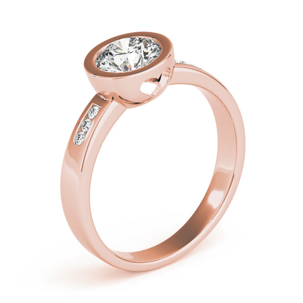 Round Single Row Channel Set Diamond Engagement Ring · 0.34 ct tw