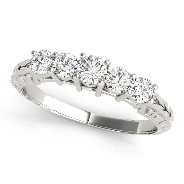 Round Prong Set Diamond Wedding Band · 0.55 ct tw