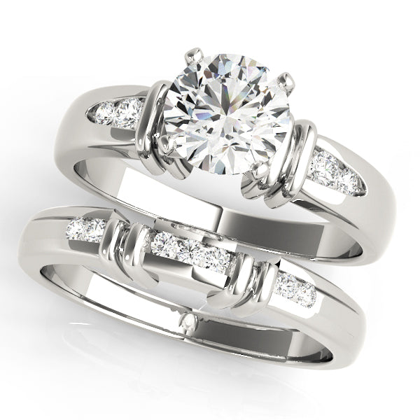 Single Row Channel Set Diamond Engagement Ring · 0.10 ct tw