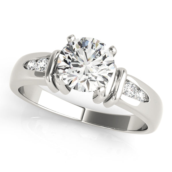 Single Row Channel Set Diamond Engagement Ring · 0.10 ct tw