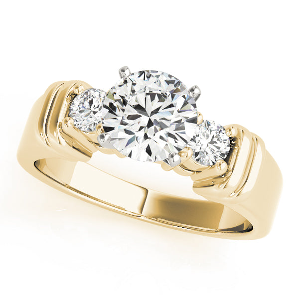 Round Three-Stone Diamond Engagement Ring · 0.24 ct tw