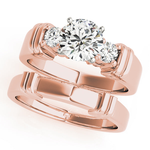 Round Three-Stone Diamond Engagement Ring · 0.24 ct tw