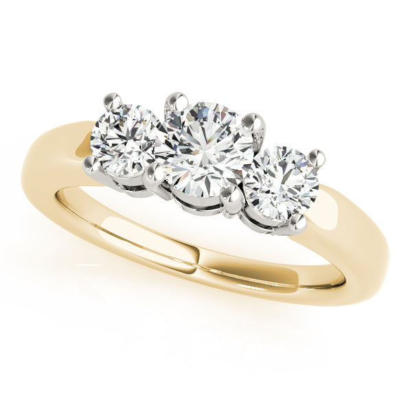 Round Three-Stone Diamond Engagement Ring · 0.49 ct tw