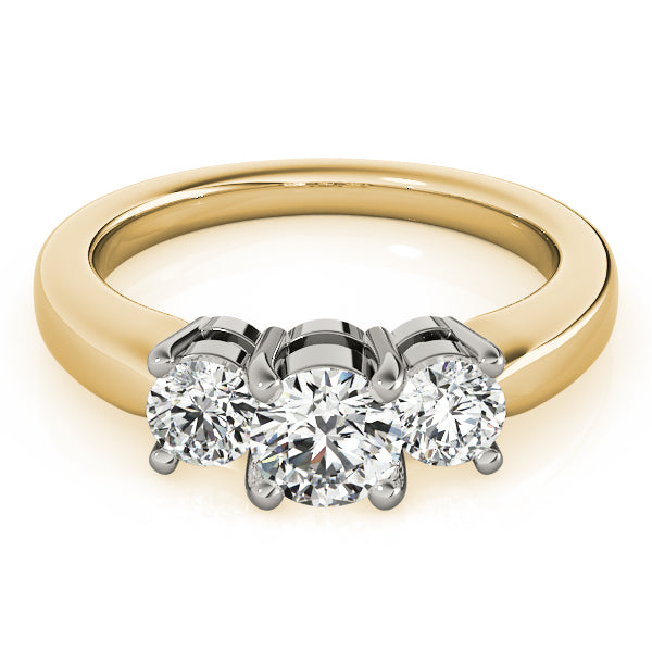 Round Three-Stone Diamond Engagement Ring · 0.49 ct tw