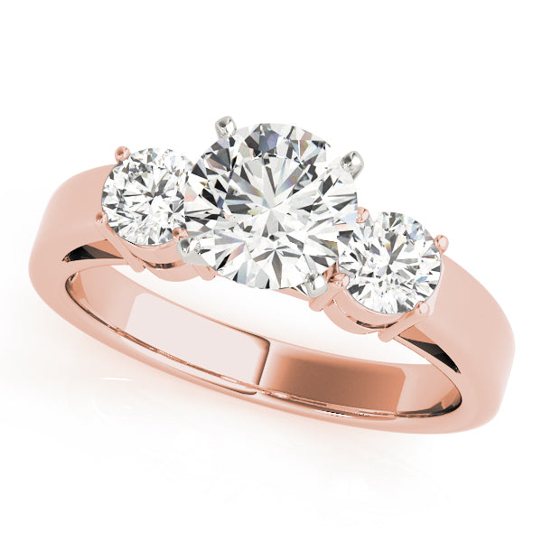 Round Three-Stone Diamond Engagement Ring · 0.25 ct tw