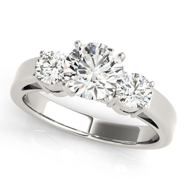 Round Three-Stone Diamond Engagement Ring · 0.50 ct tw