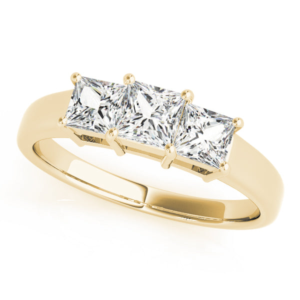 Square Three-Stone Princess Diamond Engagement Ring · 1.12 ct tw