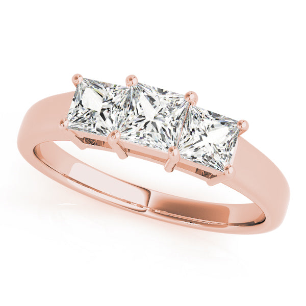 Square Three-Stone Princess Diamond Engagement Ring · 1.12 ct tw
