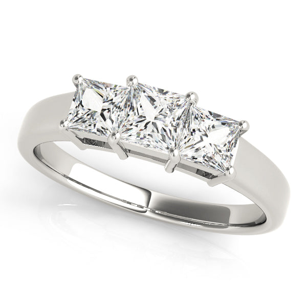 Square Three-Stone Princess Diamond Engagement Ring · 0.93 ct tw