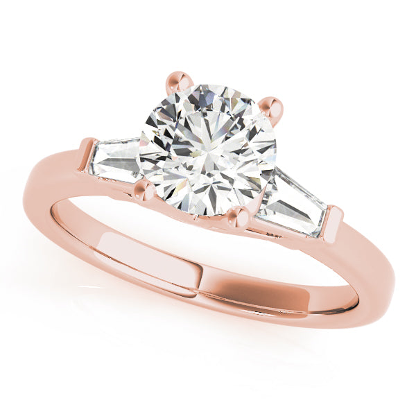 Round Fancy Shape Baguette Diamond Engagement Ring · 1.20 ct tw