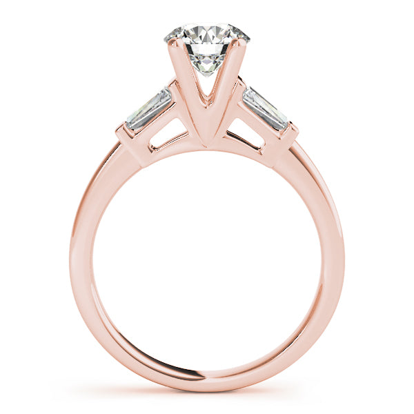 Round Fancy Shape Baguette Diamond Engagement Ring · 1.20 ct tw