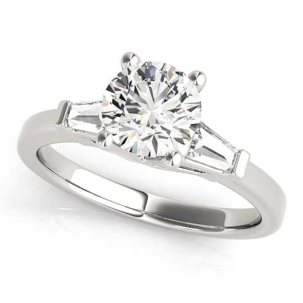 Round Fancy Shape Baguette Diamond Engagement Ring · 0.95 ct tw