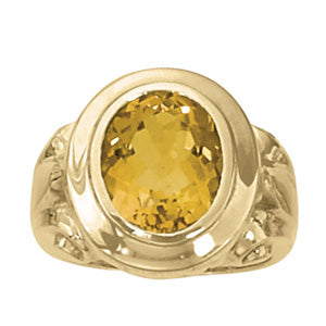 Oval Gemstone Fashion Ring