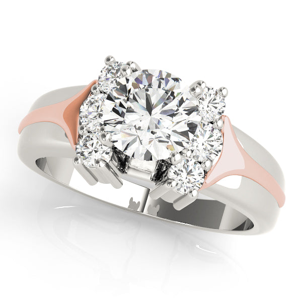 Cluster Sides Diamond Engagement Ring · 0.36 ct tw