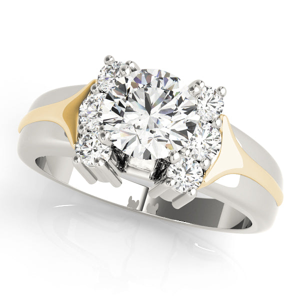 Cluster Sides Diamond Engagement Ring · 0.36 ct tw