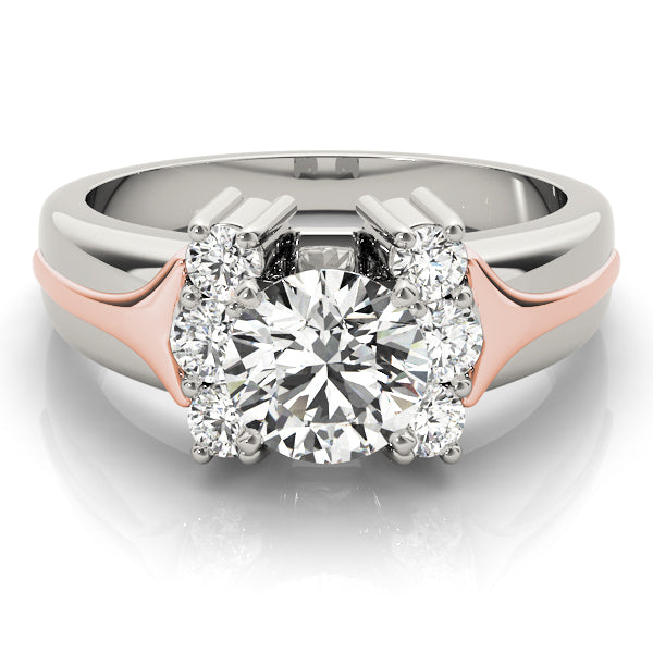Cluster Sides Diamond Engagement Ring · 0.36 ct tw